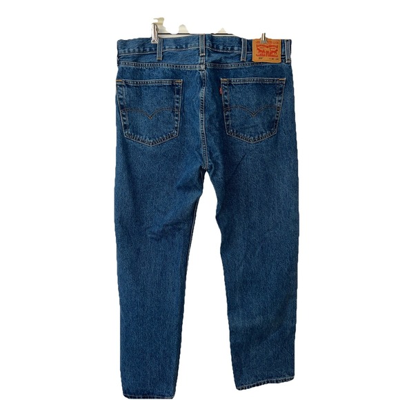 Levis 505 Jeans Mens 38x32(31) Blue Regular Fit Straight Leg Denim Pants‎ - Picture 2 of 8